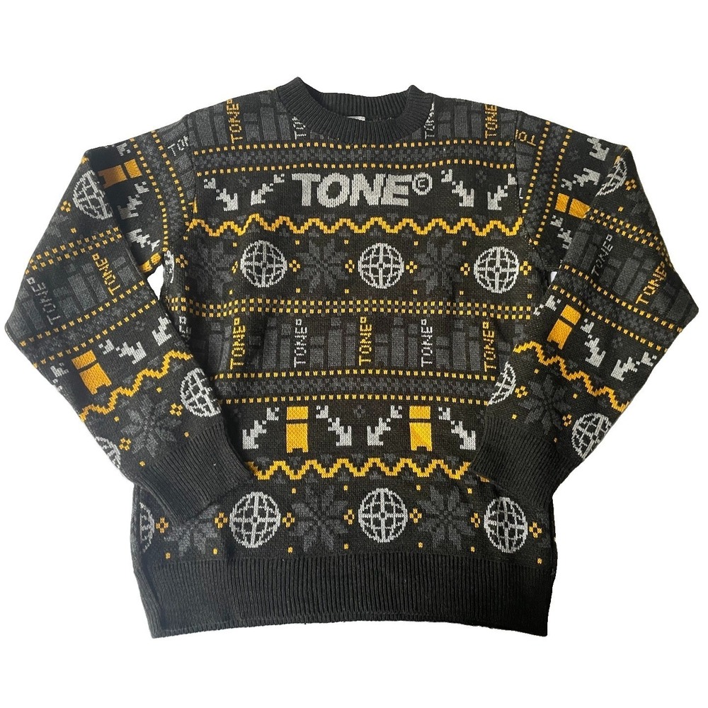 TONE Christmas Sweater Medium Kai Cenat AMP Duke Dennis Streamer University RARE